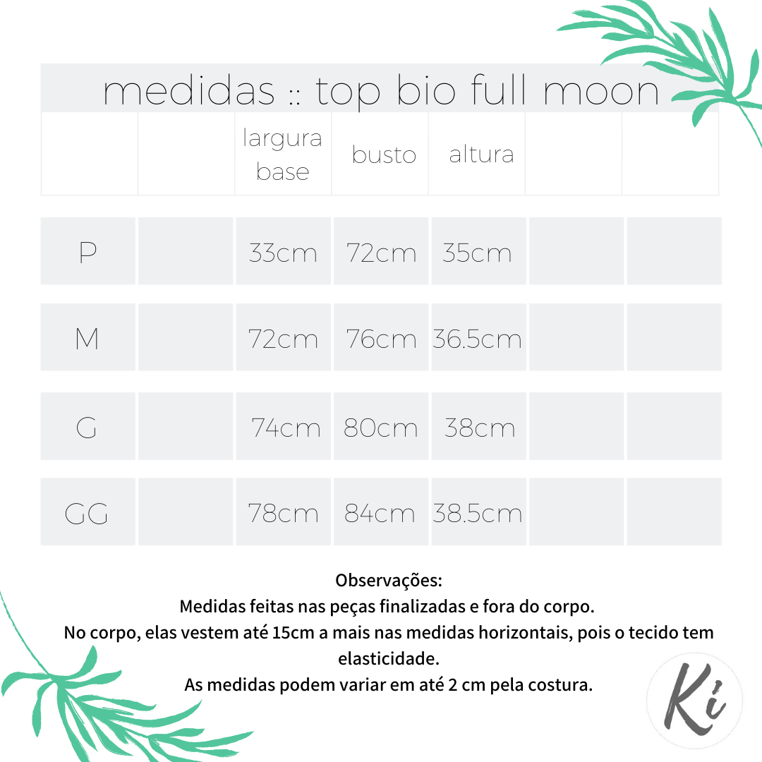 Top Bio Full Moon Cinza Claro