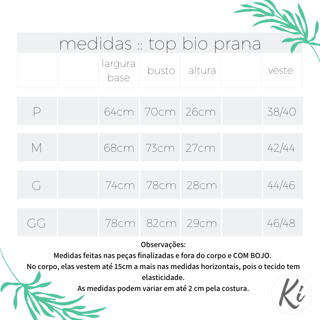 Top Bio Prana Azul Paraiso