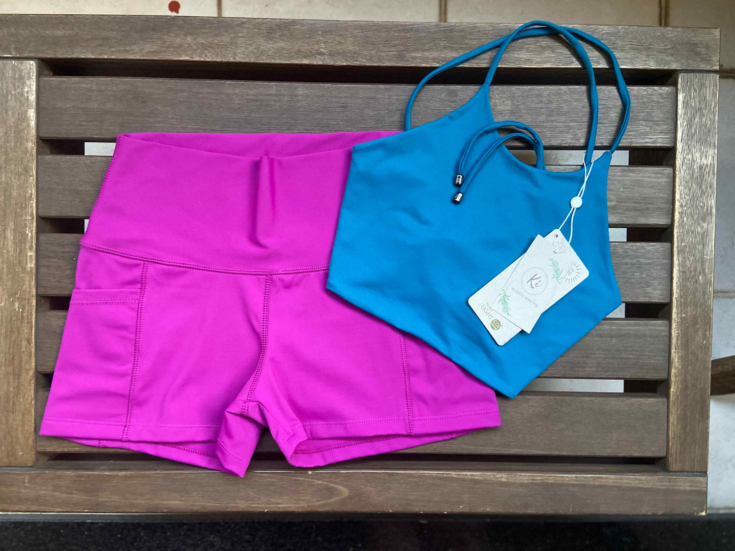 Short Energy Bolso Roxo