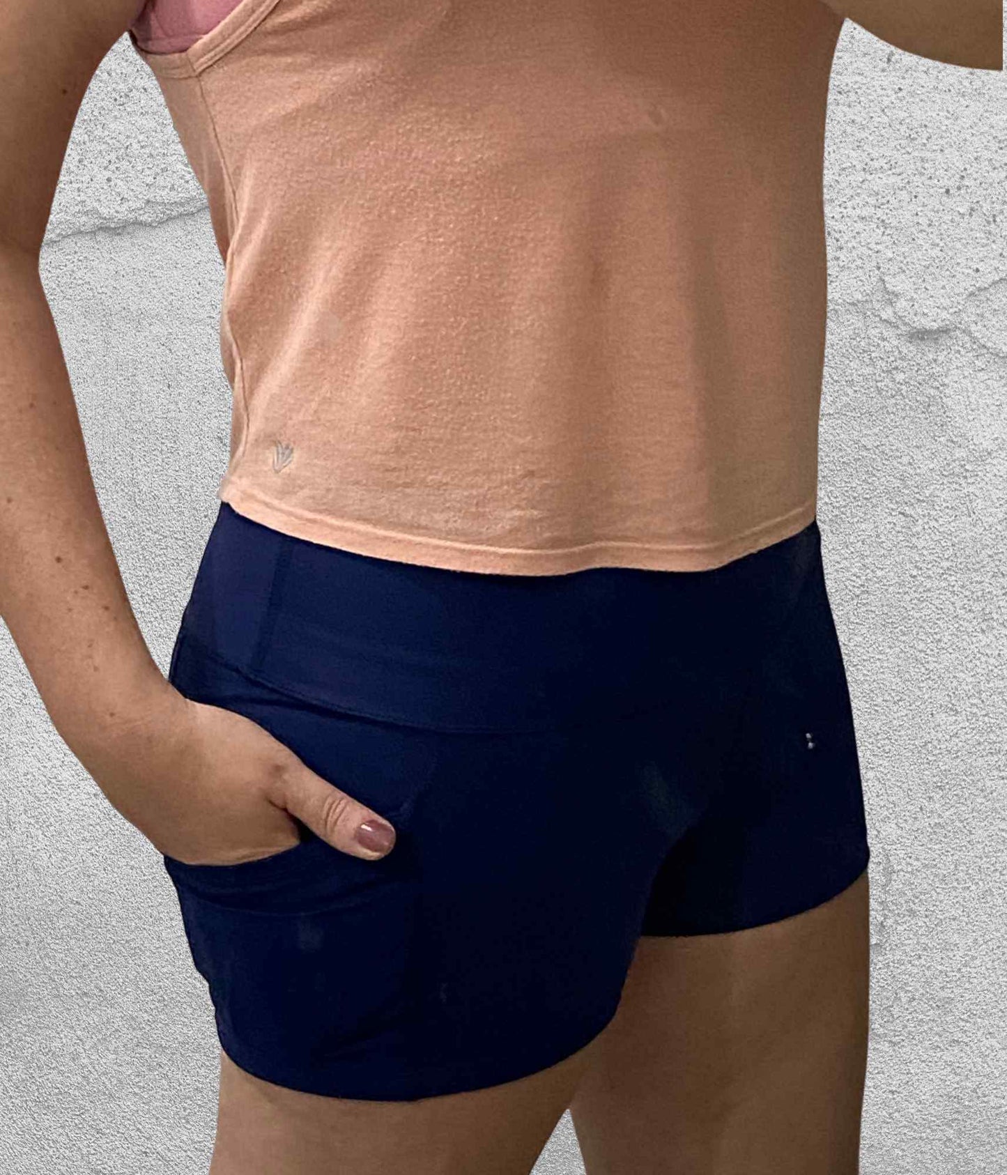 Short Energy Bolso Azul Marinho