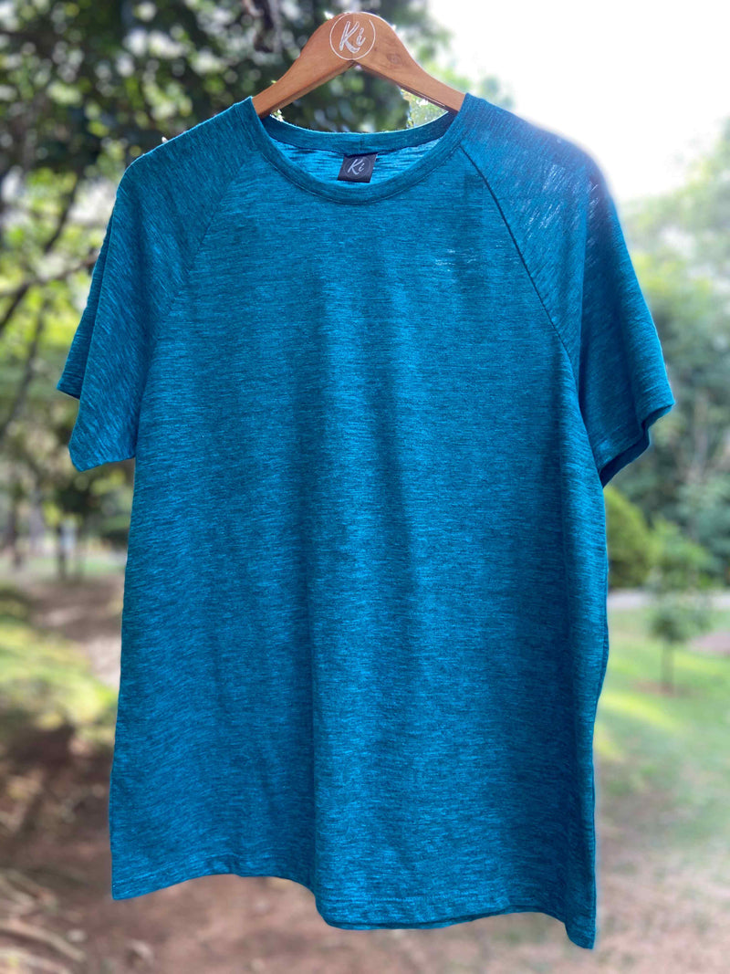 Camiseta Raglan em PET reciclado Azul Petróleo