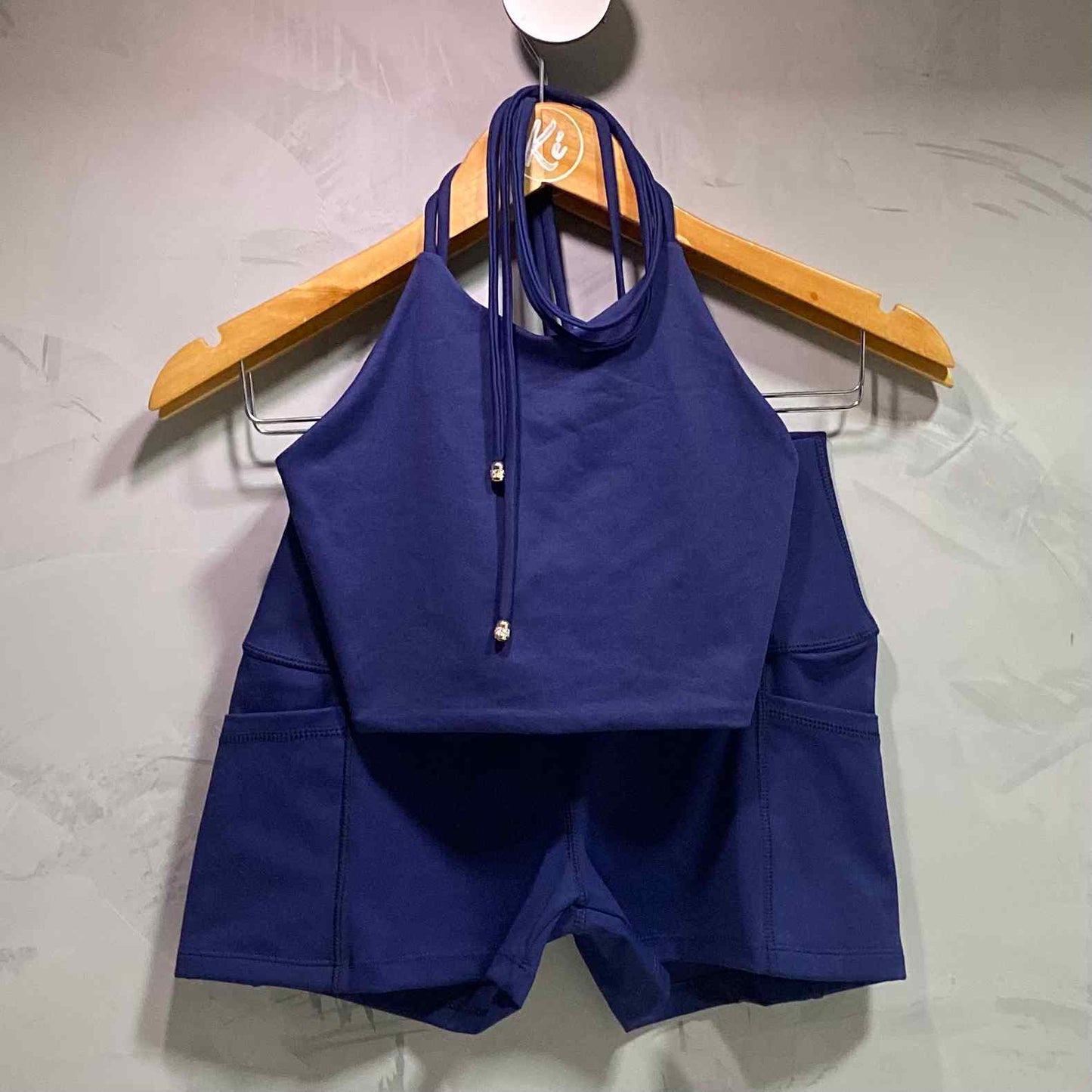 Short Energy Bolso Azul Marinho