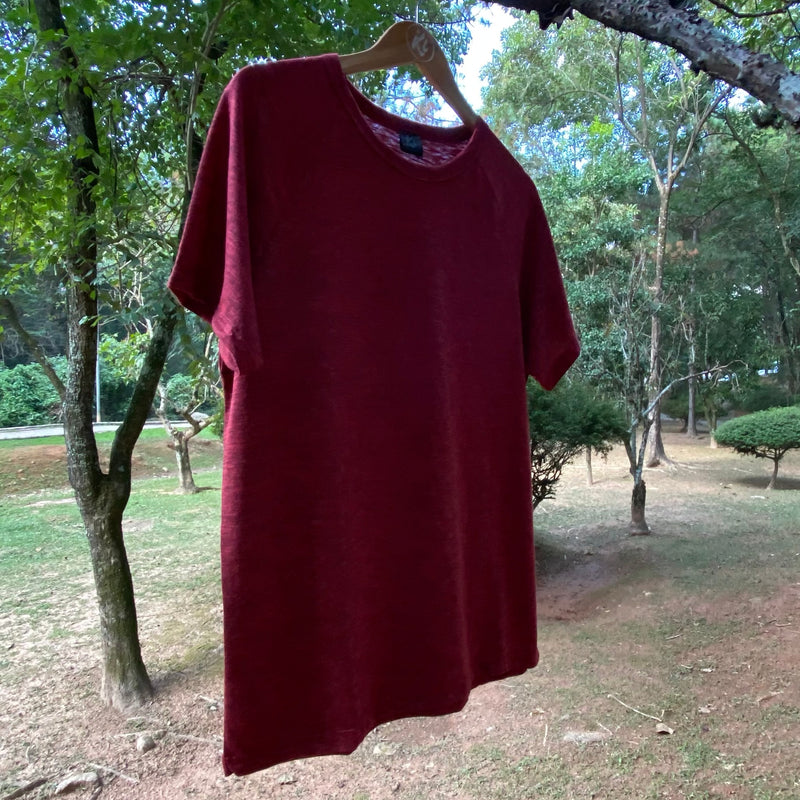 Camiseta Raglan em PET reciclado Vermelha