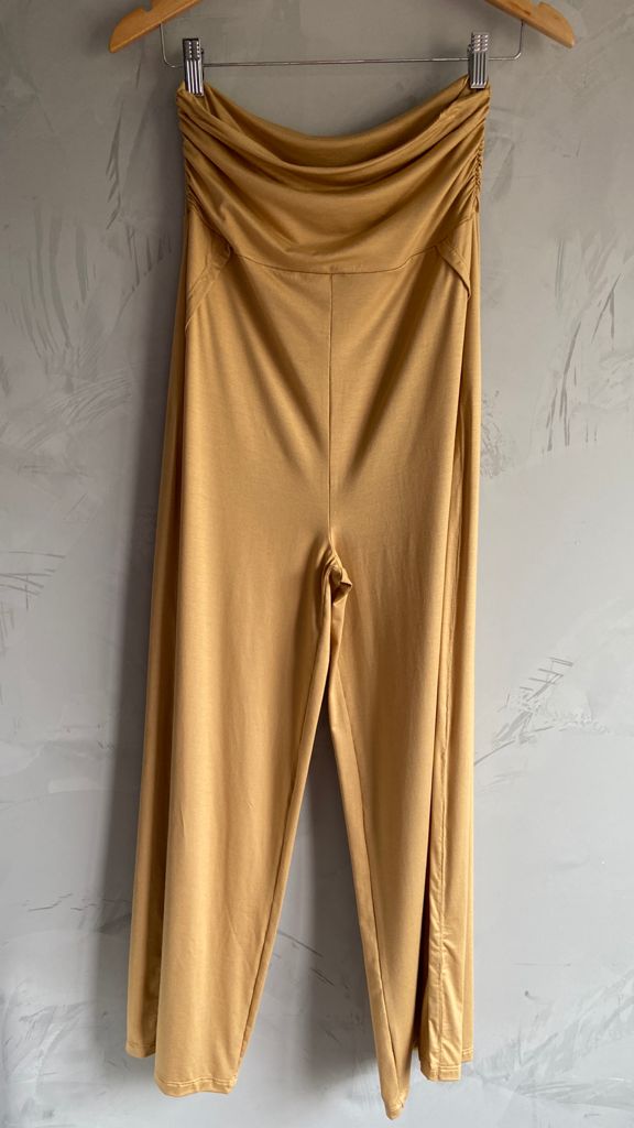 Pantalona Modal Cintura Super Alta Caramelo